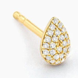 Diamond teardrop stud earrings